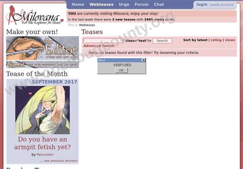 milovana web tease|Milovana Viewer.